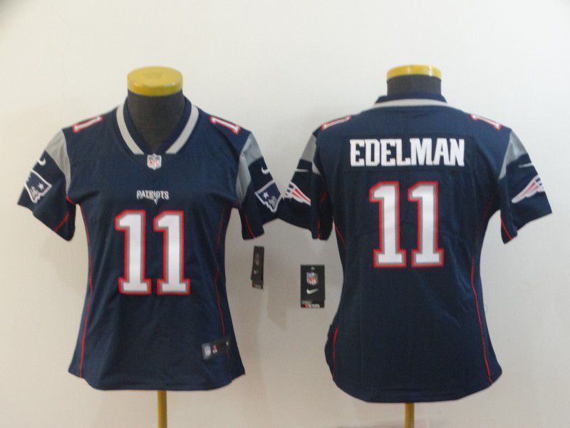 Women New England Patriots #11 Edelman Blue Nike Vapor Untouchable Limited NFL Jerseys->cleveland browns->NFL Jersey